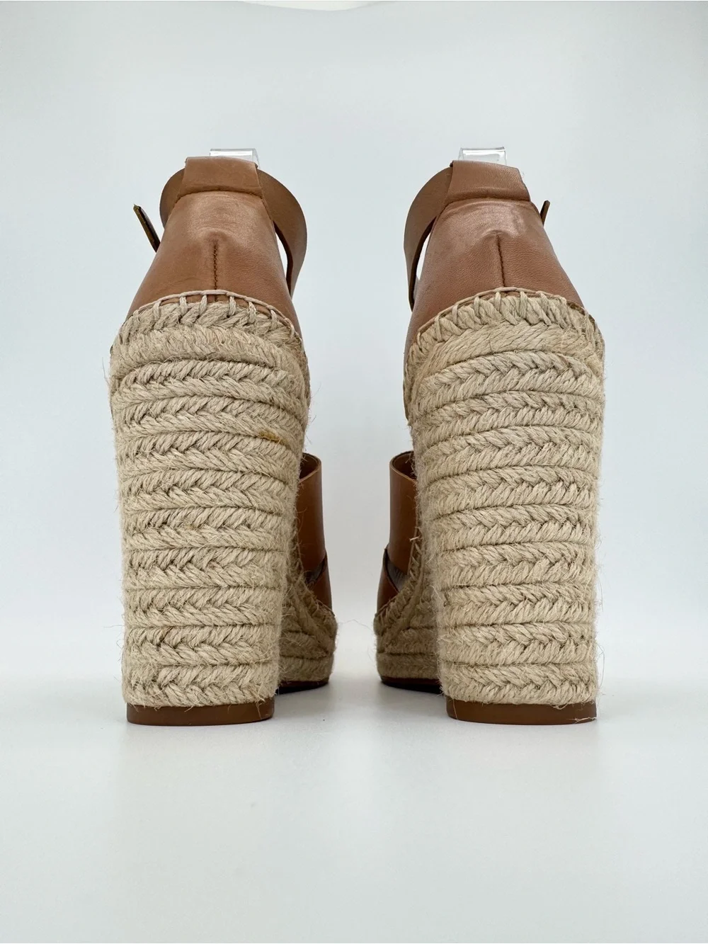 TREASURE & BOND Sannibel Wedge Sandals 7.5 Tan Leather Espadrille Platform